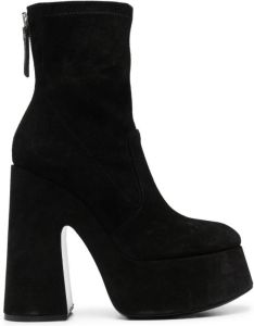 Vic Matie 140mm suede ankle boots Black
