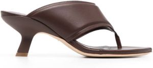 Vic Matie 70mm leather open-toe sandals Brown