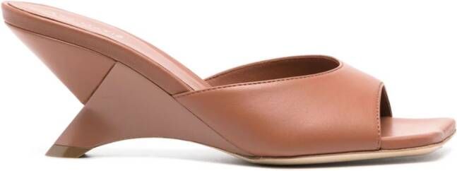 Vic Matie 75mm leather mules Brown