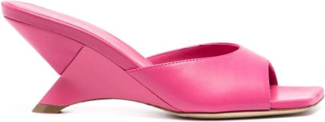 Vic Matie 75mm leather mules Pink