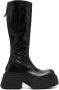 Vic Matie 80mm knee-length leather boots Black - Thumbnail 1
