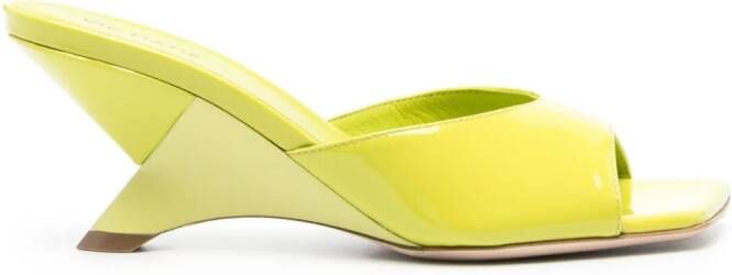 Vic Matie 80mm wedge mules Green