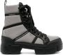 Vic Matie check-pattern leather chunky boots Black - Thumbnail 1