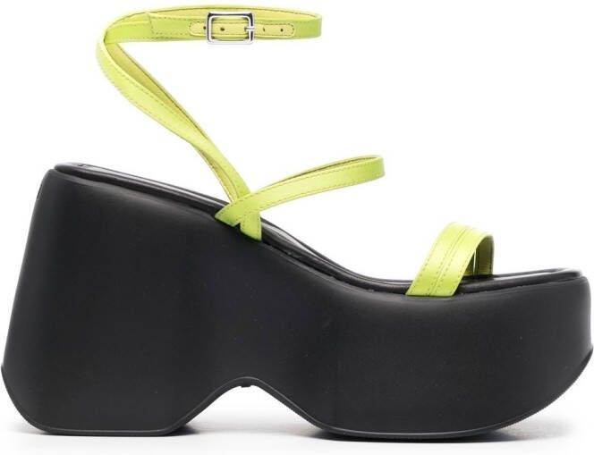 Vic Matie chunky leather sandals Green