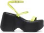 Vic Matie chunky leather sandals Green - Thumbnail 1