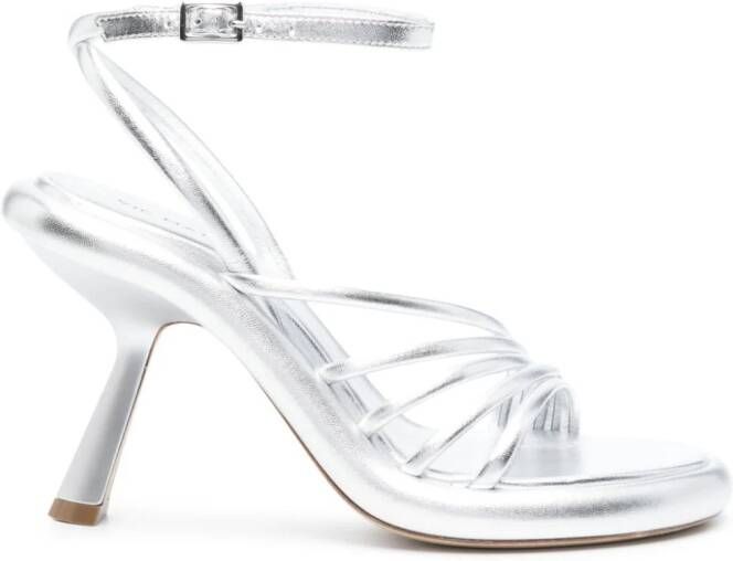 Vic Matie Dosh 80mm leather sandals Silver