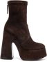 Vic Matie Flare 150mm leather boots Brown - Thumbnail 1