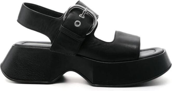 Vic Matie flatform leather sandals Black