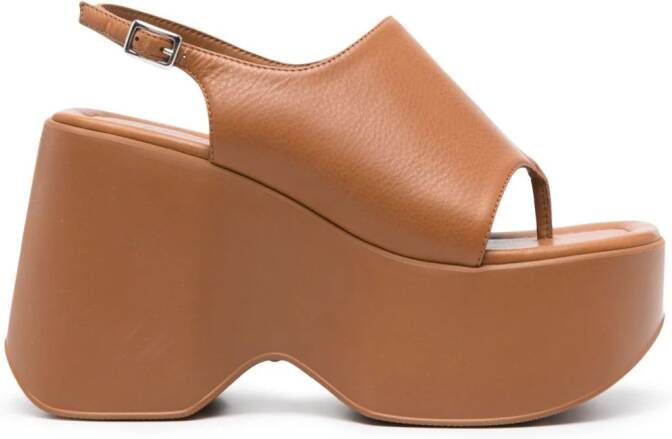 Vic Matie flatform leather sandals Brown