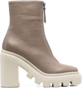 Vic Matie front-zip ankle boots Grey