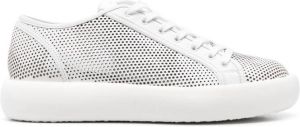 Vic Matie fully perforated leather sneakers White