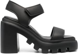 Vic Matie high-heeled touch-strap platform sandals Black