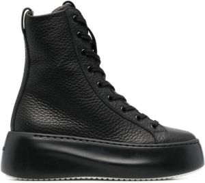 Vic Matie lace-up leather ankle boots Black