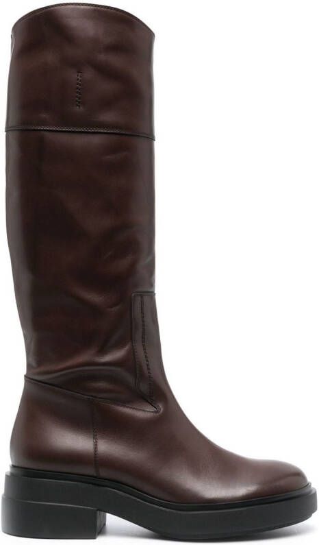 Vic Matie leather knee-high boots Brown