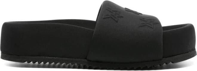 Vic Matie logo-embossed padded sandals Black