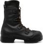 Vic Matie logo-lettering leather boots Black - Thumbnail 1