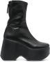 Vic Matie logo-print leather boots Black - Thumbnail 1