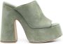 Vic Matie open-toe 140mm suede mules Green - Thumbnail 1