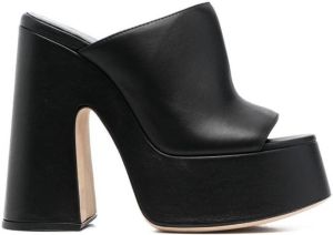 Vic Matie open-toe leather mules Black