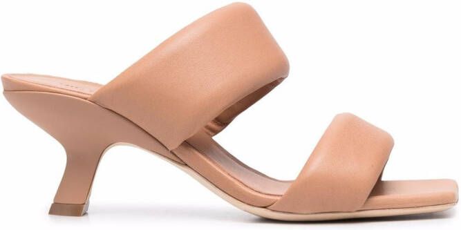 Vic Matie padded leather mules Neutrals