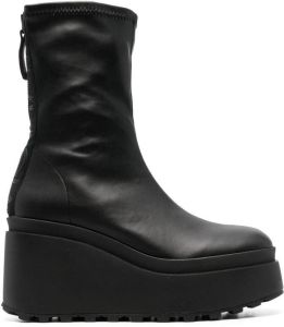 Vic Matie platform leather boots Black