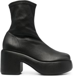 Vic Matie platform leather boots Black
