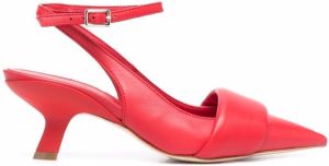 Vic Matie point-toe slingback mules Red
