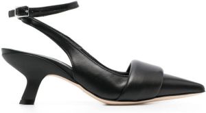 Vic Matie pointed 70mm leather pumps Black
