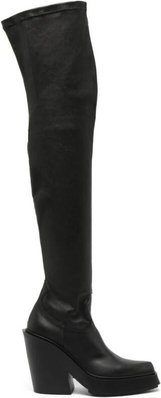 Vic Matie pointed-toe 115mm leather boots Black