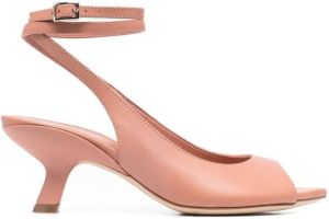 Vic Matie pointed-toe leather sandals Pink