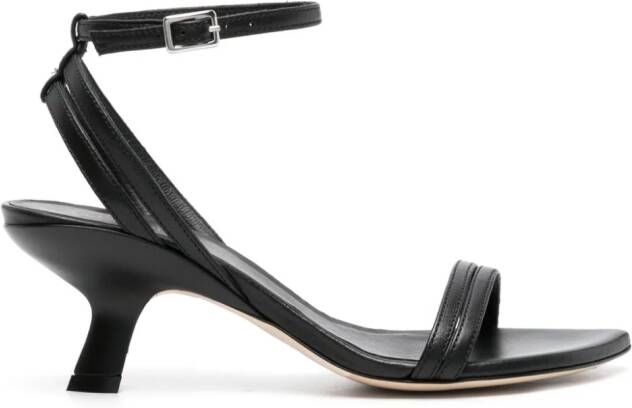 Vic Matie sculpted-heel leather sandals Black