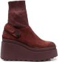 Vic Matie sock-detail platform boots Red - Thumbnail 1