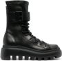 Vic Matie square-toe leather chunky boots Black - Thumbnail 1