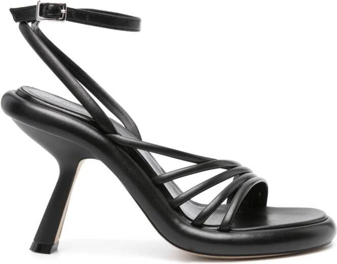 Vic Matie strappy leather sandals Black