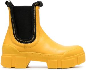 Vic Matie two-tone leather Chelsea boots Yellow