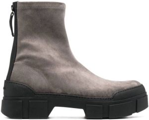 Vic Matie zippered suede ankle boots Grey