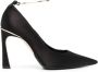 Victoria Beckham 100mm pointed-toe satin pumps Black - Thumbnail 1