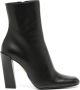 Victoria Beckham 100mm square-toe leather ankle boots Black - Thumbnail 1