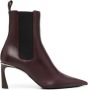 Victoria Beckham 90mm pointed-toe leather boots Red - Thumbnail 1