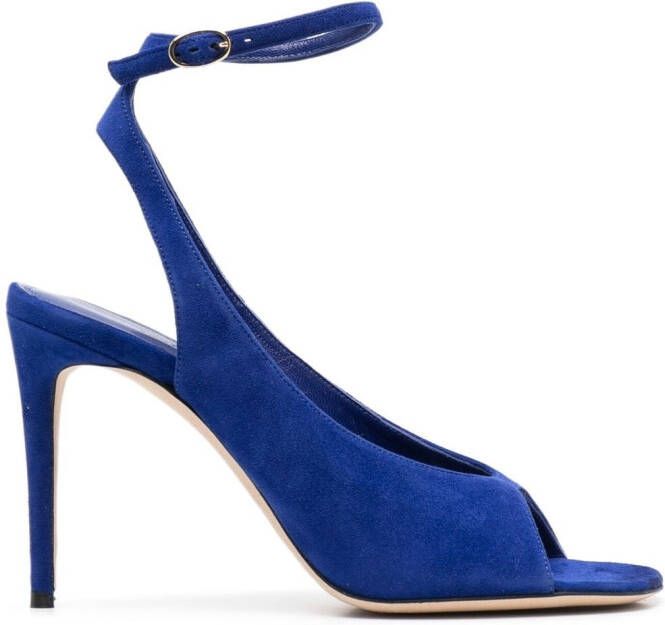 Victoria Beckham suede 110mm sandals Blue