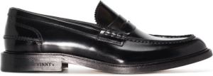 VINNY'S Townee leather penny loafers Black