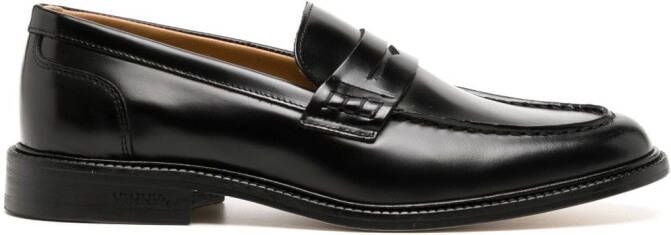 VINNY'S Townee penny-slot leather loafers Black