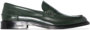 VINNY'S Townee leather penny loafers Green