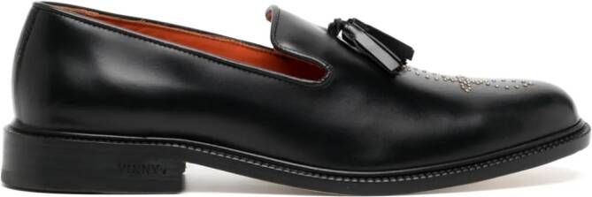 VINNY'S Wholecut Townee leather loafers Black