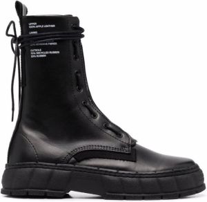 Virón vegan leather combat boots Black