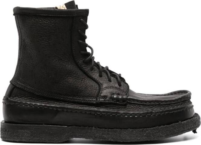 Visvim Cheekag-Folk lace-up leather boots Black