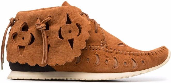 Visvim cut-out moccasin ankle boots Brown