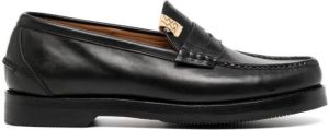 Visvim Oxford leather loafers Black