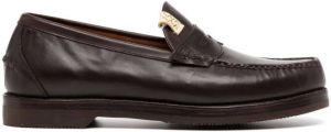 Visvim Oxford leather loafers Brown