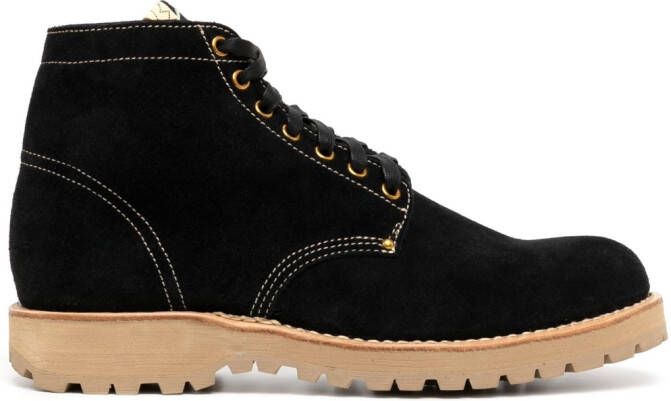 Visvim suede lace-up ankle boots Black